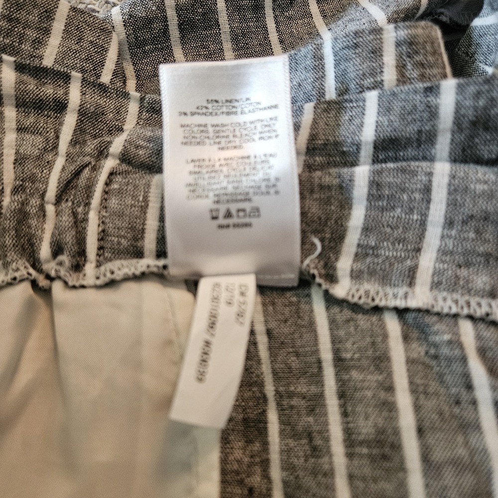 Express Shortie Super High Rise Tie Waist Shorts in Linen Blend Size Large - Picture 8 of 9